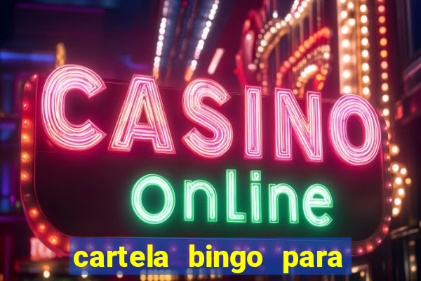 cartela bingo para cha de cozinha imprimir gratis